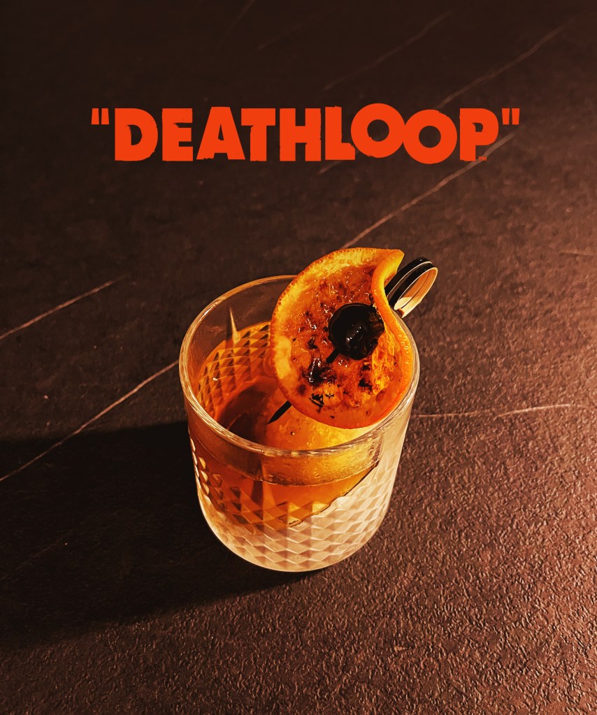 PIKUBYTES // Video Game Cocktails // DEATHLOOP // The Colt-Fashioned